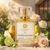 Golden Gulnaar women's perfume with pear bergamot jasmine rose musk and cedar notes