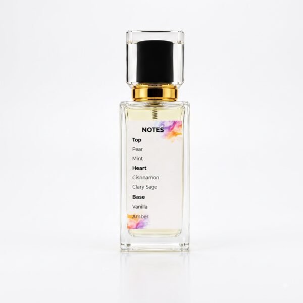 midnight-rebel-perfume-notes-pear-mint-cinnamon Midnight Rebel perfume notes with pear mint cinnamon clary sage vanilla and amber
