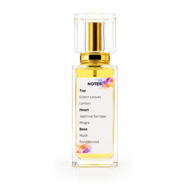 Regal Jasmine perfume notes with green leaves lemon Jasmine Sambac Mogra musk and sandalwood