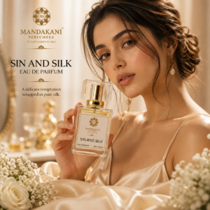 Sin and Silk Eau de Parfum for women 50ml by Mandakani Perfumers with female model