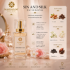 Sin and Silk floral gourmand perfume notes with almond coffee jasmine sambac tuberose tonka bean and cocoa