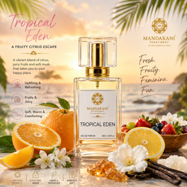 Tropical Eden EDP 50ml fruity citrus perfume mood with tropical fragrance elements